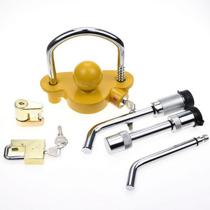 YH1525  Trailer Lock Kit Keyed Alike Tongue and Hitch Pin Lock with 5/8 and 1/2 Inch Pins Fit Class I II III IV V Receiver