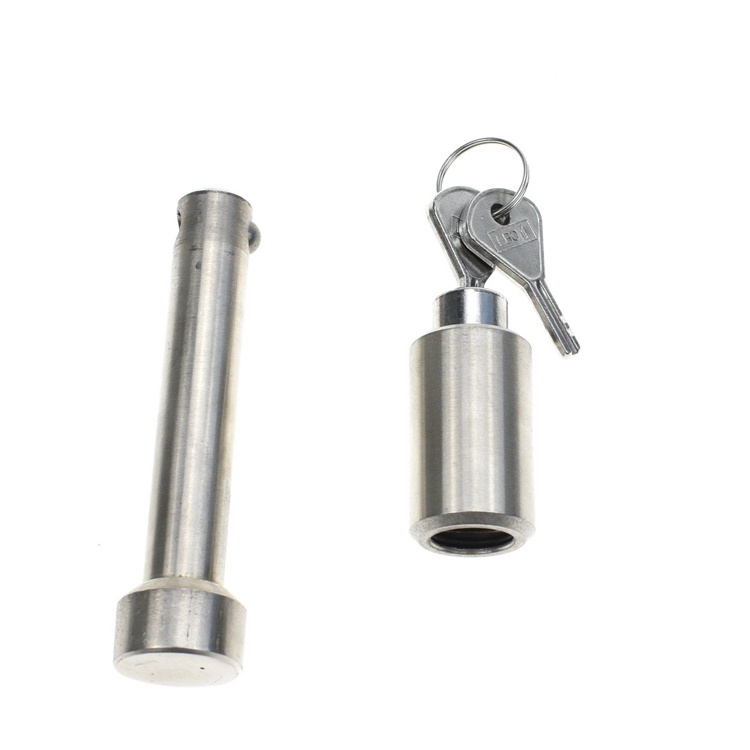 Trailer Pin Lock, Chrome Plated Trailer Tongue Coupler Lock, Stainless Steel Hitch Pin Lock