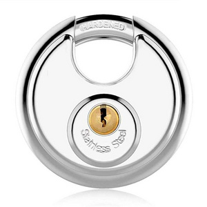 Ultra Protective Disc Keyed Padlock with Hardened Shielded Shackle for Storage Unit, Trailers, Shed, Fence and Garages