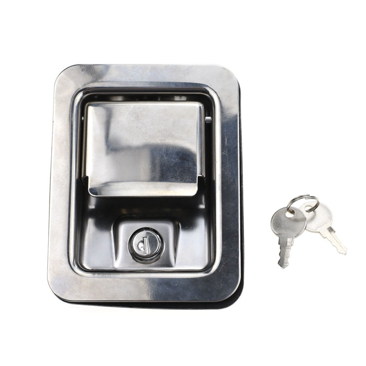 YH1746 Stainless Steel Paddle Latch with Keys for Trailer Truck Tool Box Door Lock