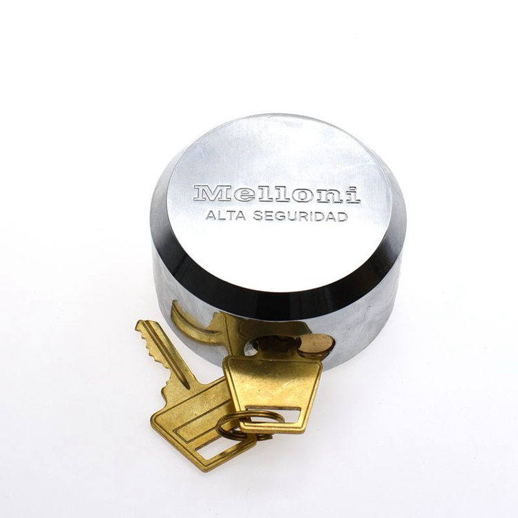 YH9600 73mm Round Stainless Steel L Van Security Hockey Puck Lock With Stainless Steel Hasp Padlock