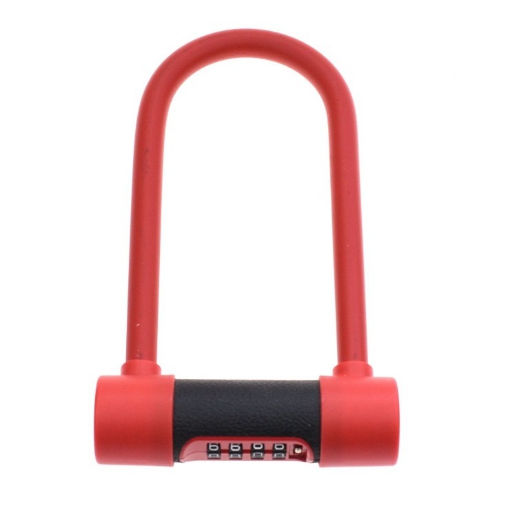 YH9215 High quality 4 dial Combination U shape bike lock