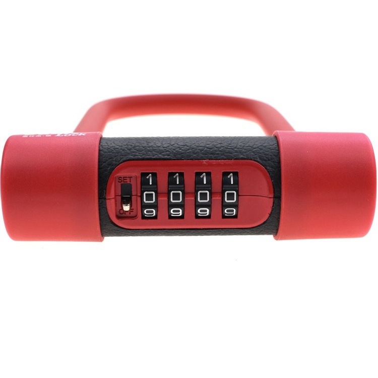 YH9215 High quality 4 dial Combination U shape bike lock