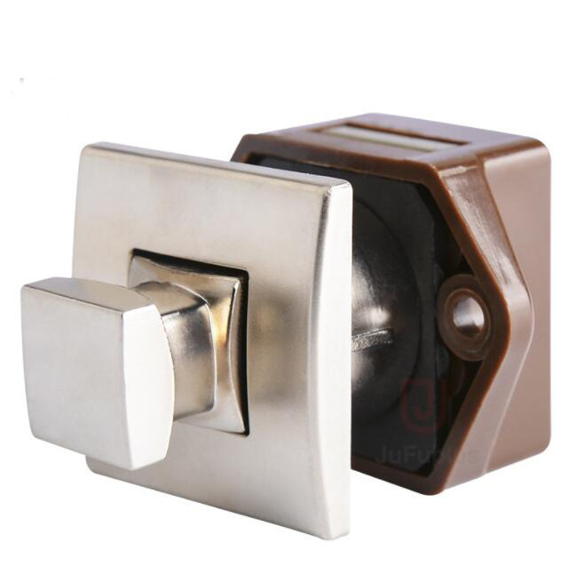 YH2073 Mini Push Lock Button Catch Lock Cupboard Door Knob Camper Caravan Motorhome RV Cabinet Drawer Push Latch