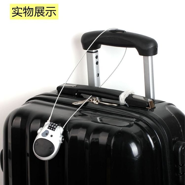 YH9126  Retractable Milk Cow shape Lock 3 Digit number cute cow cartoon lock combination Ski travel bag luggage bicycle lock