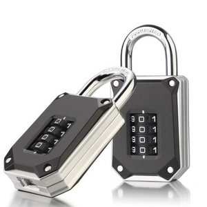 YH2147 Waterproof code padlock 4 digital lock for school and gym resettable combination padlock