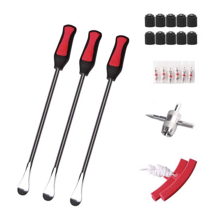 YH1588  5 in 1 Car Motorcycle Tire Lever Repair Tool Tire Spoon Removal Changing Tools with Red Tyre Protector