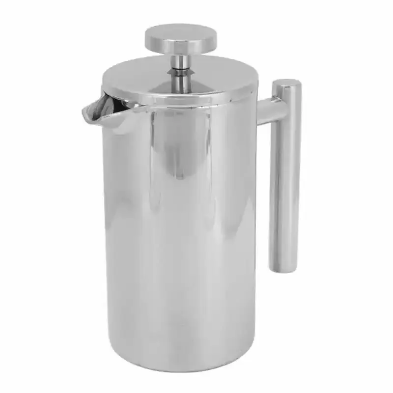 French Press Portable Camping Pot Outdoor Coffee Maker Stainless Steel Coffee Percolator Vacuum Insulated Pitcher With Filter