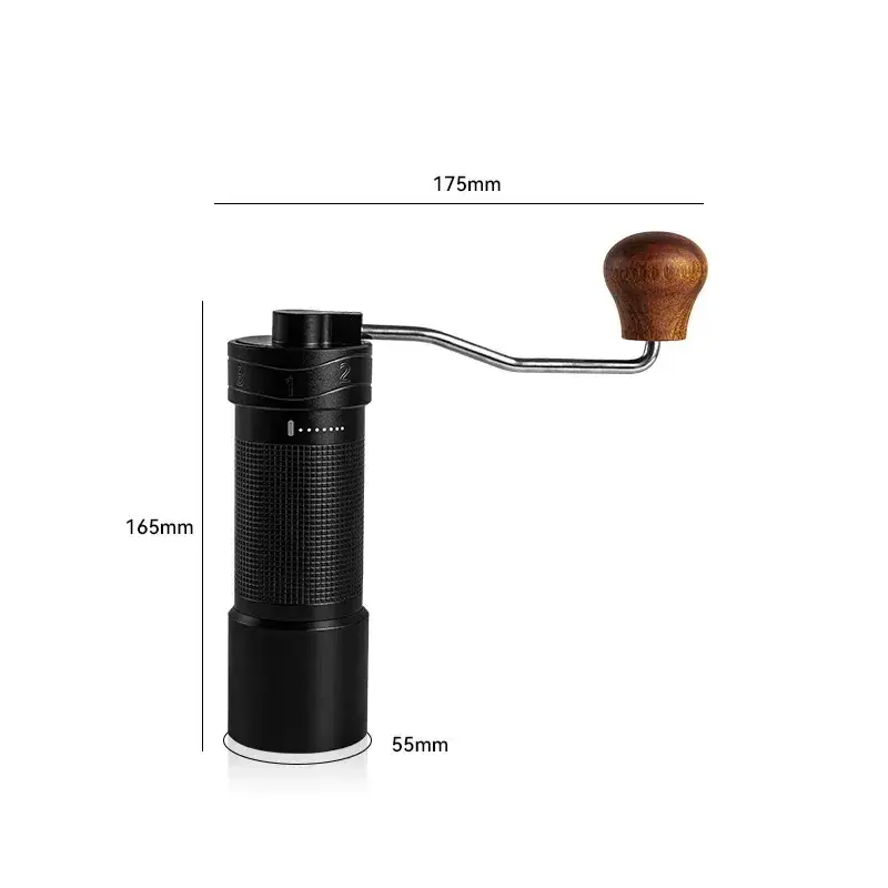 2023 Al-Alloy Body 420 Stainless Steel Burr Homeuse Espresso Mini Small Hand Mill Portable Manual Coffee Grinder