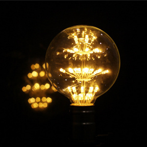 New Unique Design G95 4W Vintage Firework Globe LED filament bulb Glass Decorative Light Bulb