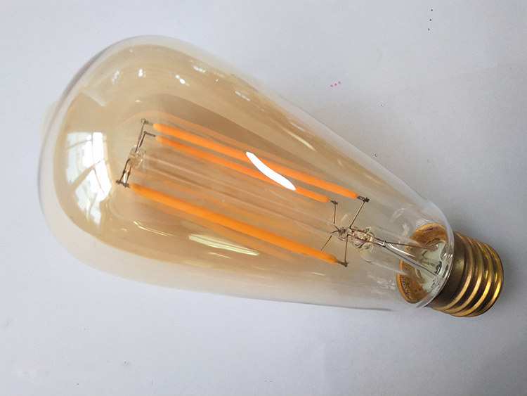 Decorative edison bulb ST64 led filament e27 dimmable glass ampoule led