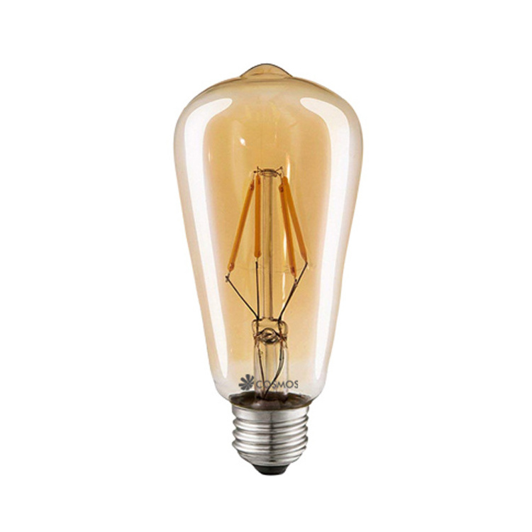 Decorative edison bulb ST64 led filament e27 dimmable glass ampoule led