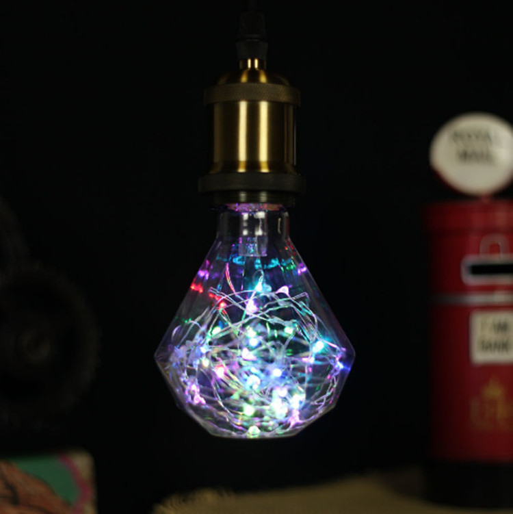 Copper Wire bulb LED lightbulb christmas tree decoration bulk outdoor christmas lights edison bulb filament