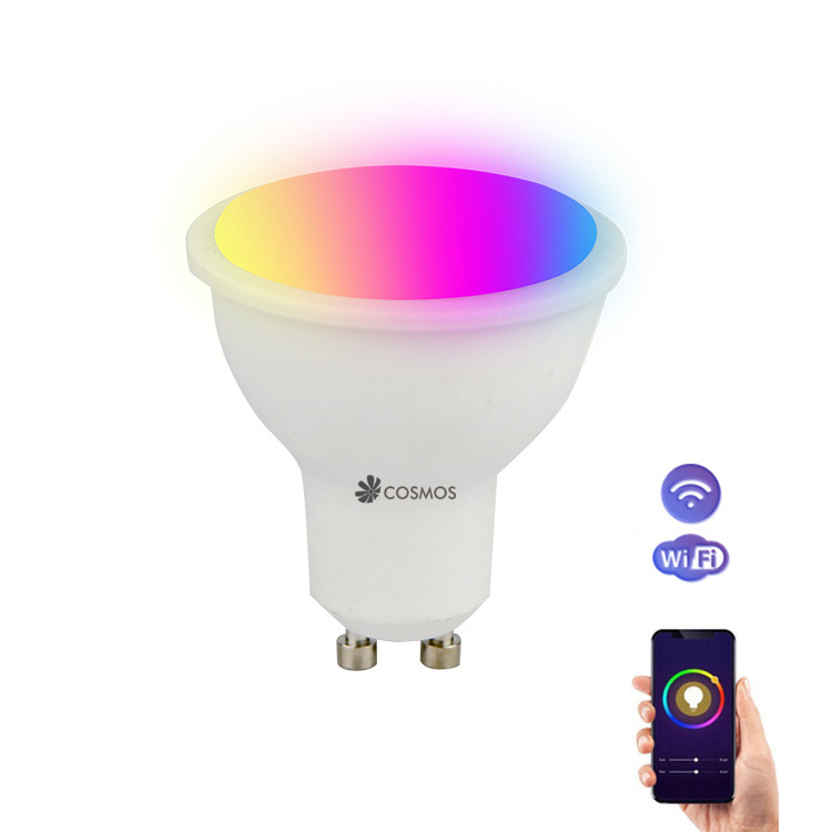 WIFI RGB Multicolores Alexa Bombilla LED inteligente Foco Smart LED spotlight, focos led inteligentes