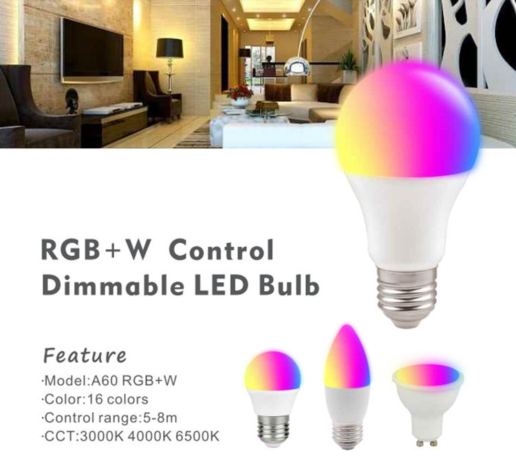 Multicolor RGB A60 7W 9W E27 Dimmable LED Smart Bulbs Alexa LED Wifi Bombilla Inteligente