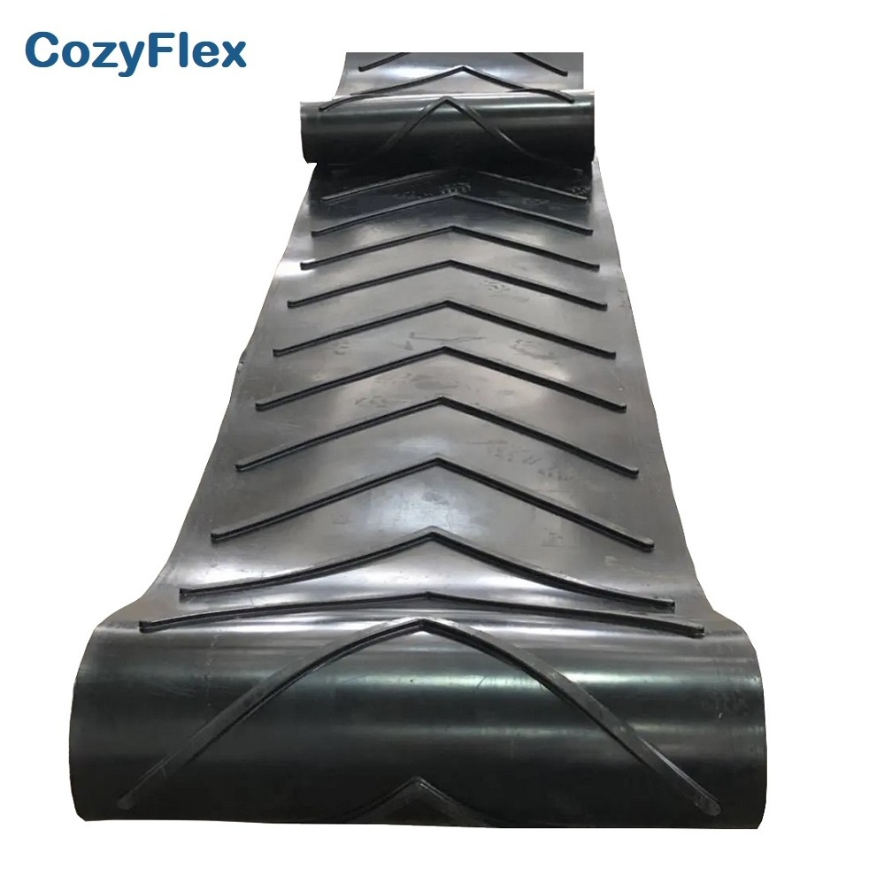 Factory Price Nylon Canvas Rubber EP Polyester Chevron Conveyor Belt for coal mine