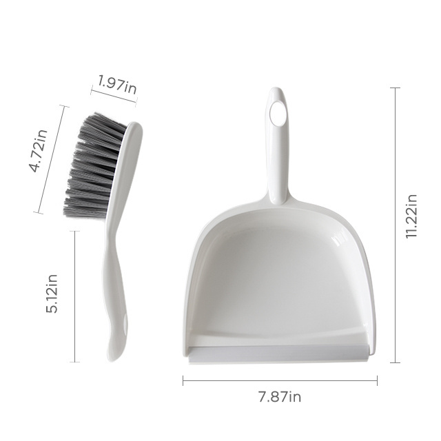 High Quality Mini Dustpan and Broom Brush Set with PET Plastic Handle for Table Cleaning at Home-Includes PP Broom Head