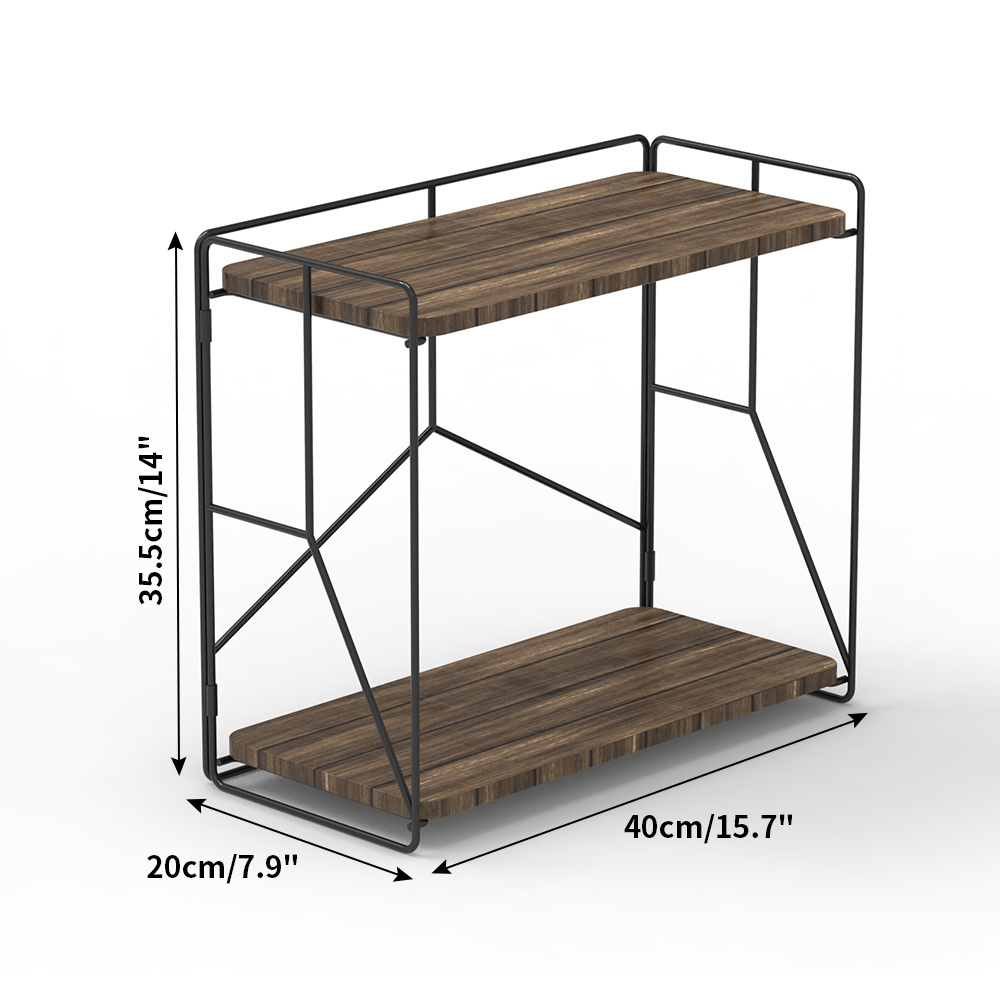 Shelf and Storage Cabinet Kitchen Hutch Sideboard 2-tier Kitchen Storage Rack Standing Storage Rack Foldable Rack for Kitchen