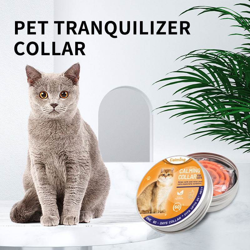 2021 New Safe Pet Calming Collar Anti Anxiety Lavender Oil Reduce Relief Calm Collar for Cat Dog