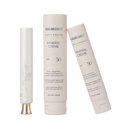 2024 Eco Friendly Empty Custom Plastic Tube 50ml 100ml Aluminum Face Hand Cream Soft Cosmetic Squeeze Tube Packaging