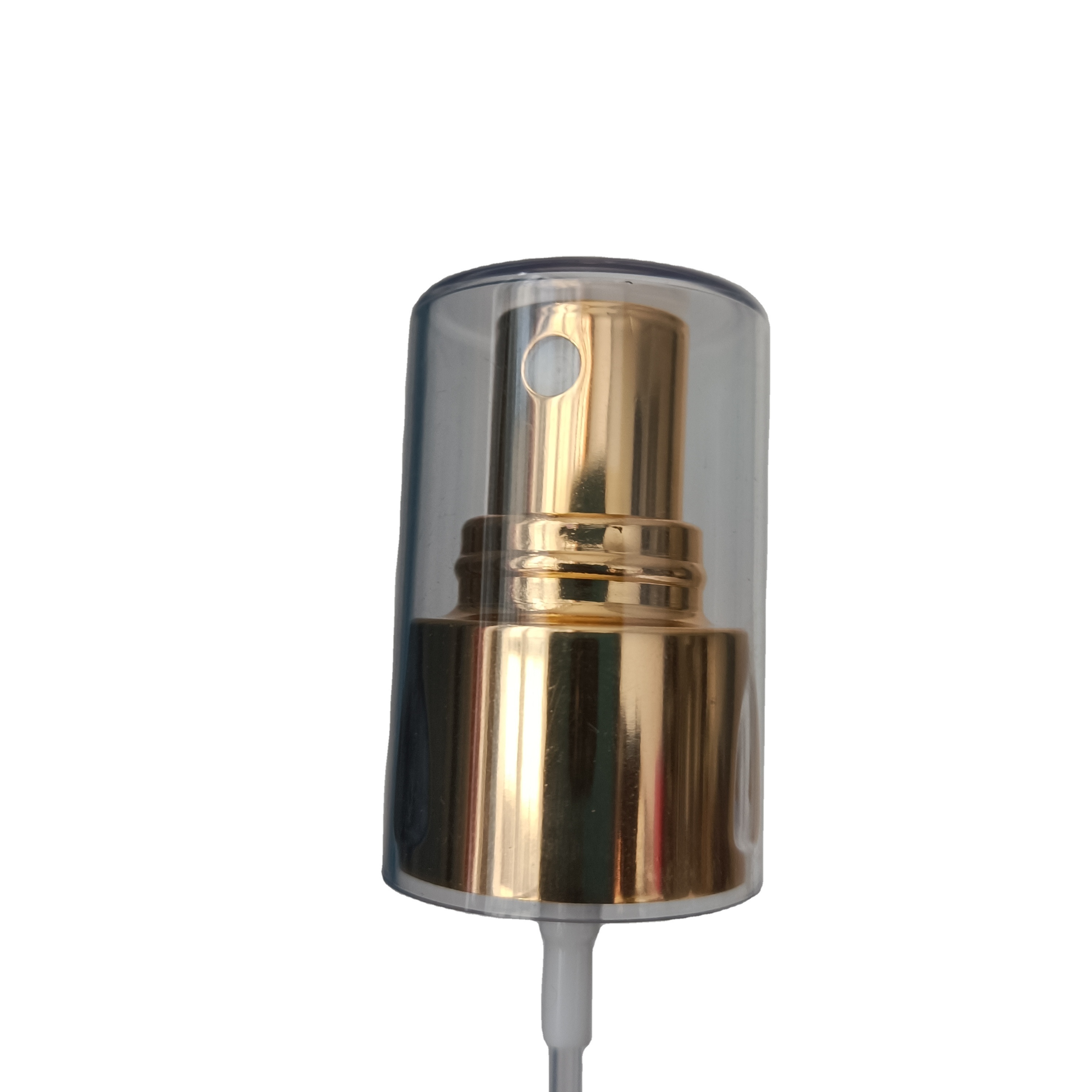 Golden Anodized Aluminum Full Cap Fine Mist Spray Cosmetic Perfume Spray Nozzle With As Whole Cap