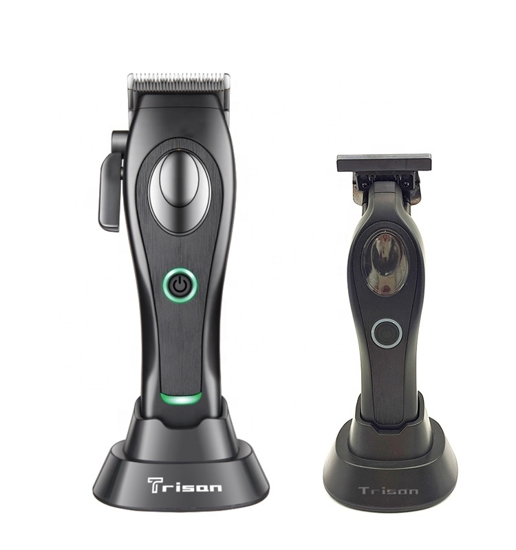 Manufacturer Trisan Cordless Hair Clipper and Hair Trimmer Set with Fast charging Station hair cutting machine for Barber shop