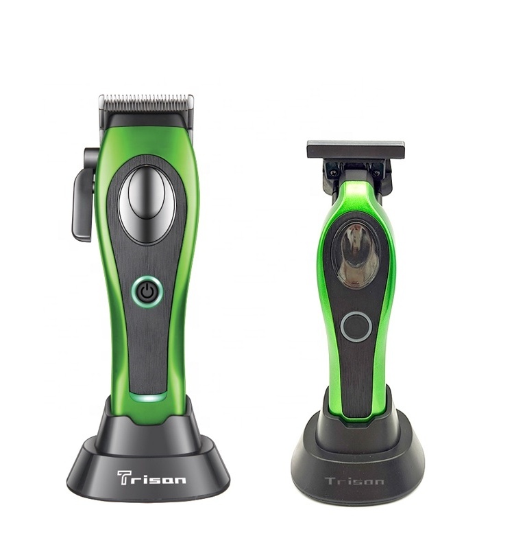 Manufacturer Trisan Cordless Hair Clipper and Hair Trimmer Set with Fast charging Station hair cutting machine for Barber shop