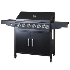 6 Burner BBQ Liquid Propane Gas Grill with  Stainless Steel Burners 64,000 BTU Patio Garden Picnic Backyard  BBQ Grills