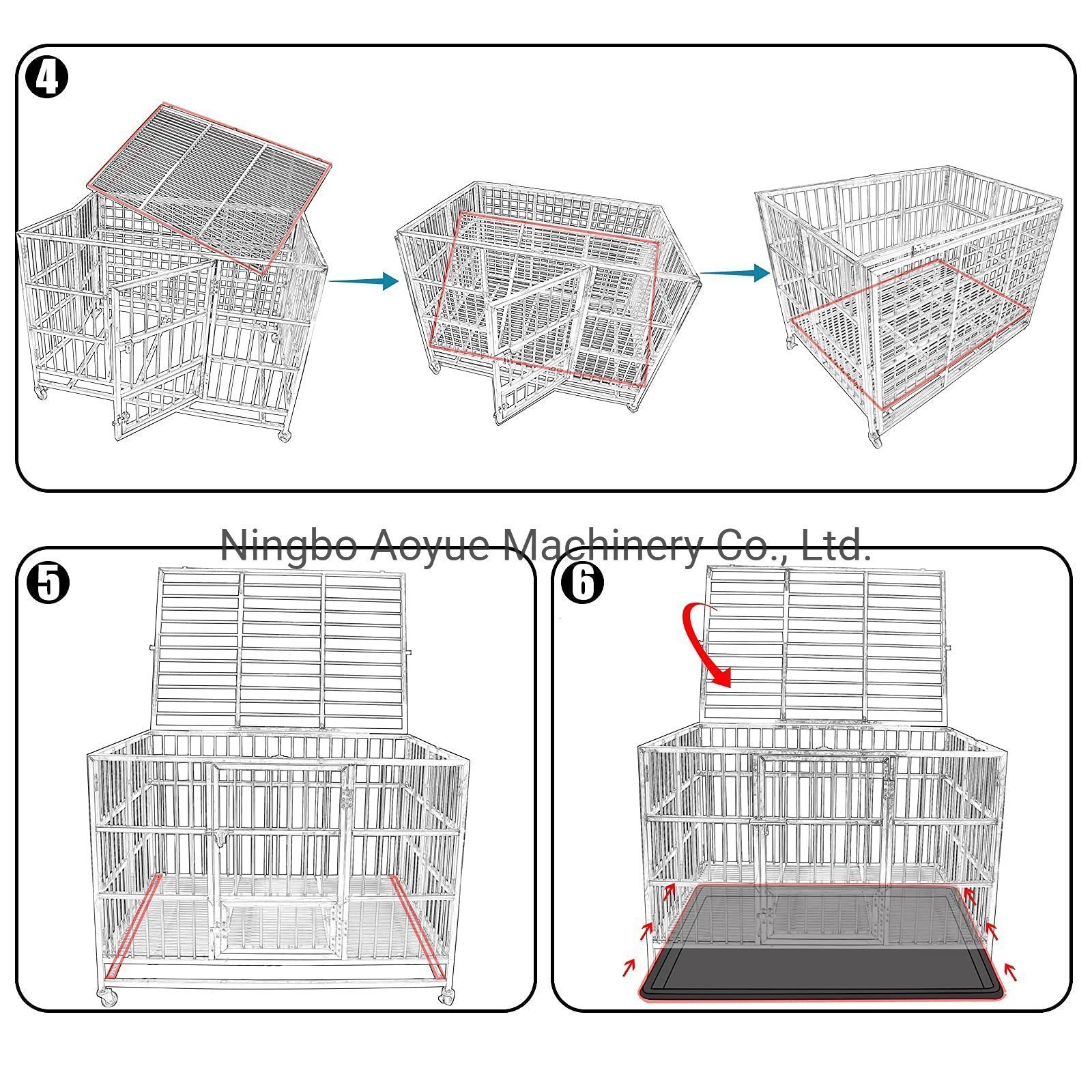 Wholesale 37 Heavy Duty Stainless Steel Dog Cage Kennel Crate and Playpen for Training Large Dog Indoor Outdoor with Double Doo