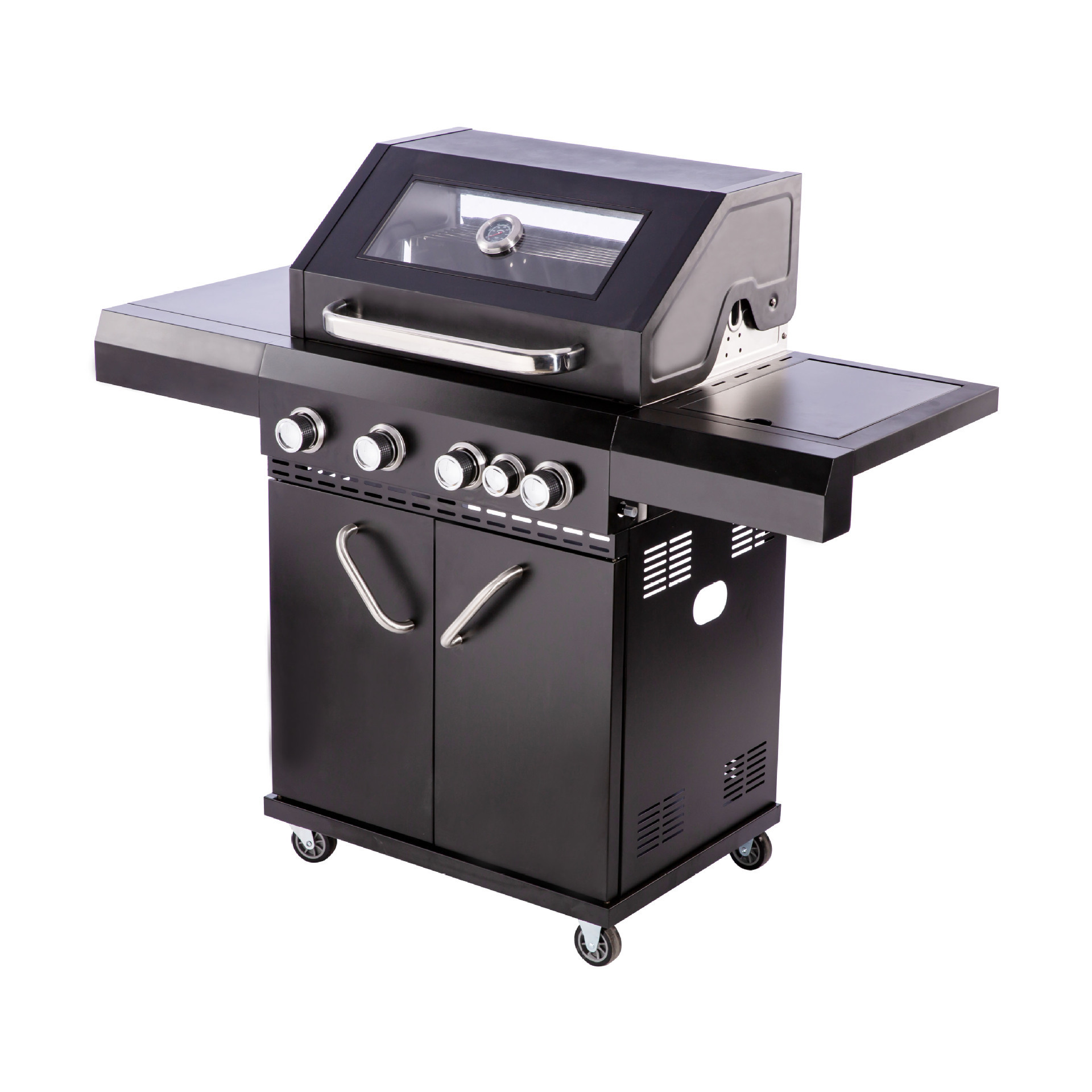 Highly Appreciated Professional Outdoor Stainless Steel CRS With Black Powder Coated Gas BBQ Grill