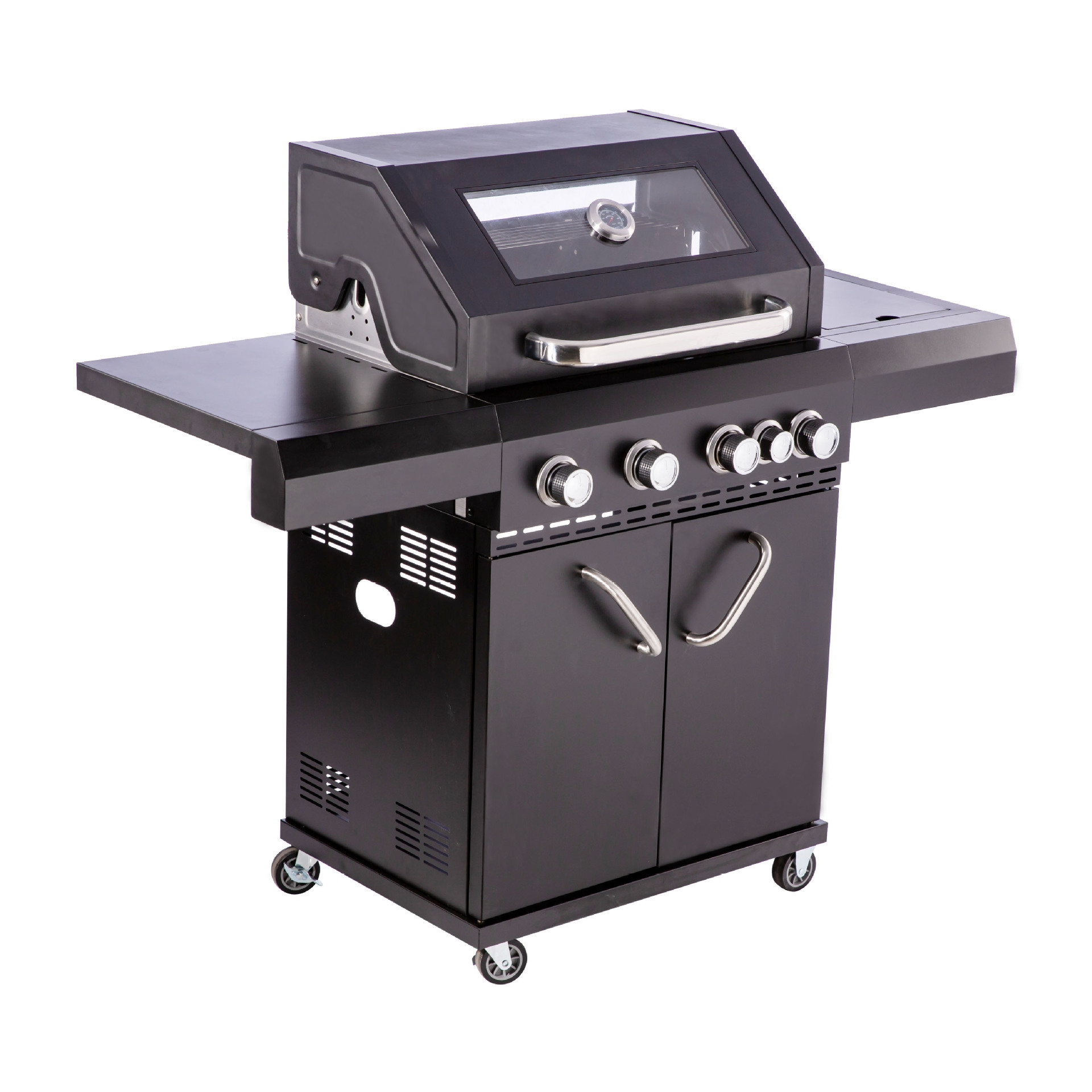 Highly Appreciated Professional Outdoor Stainless Steel CRS With Black Powder Coated Gas BBQ Grill