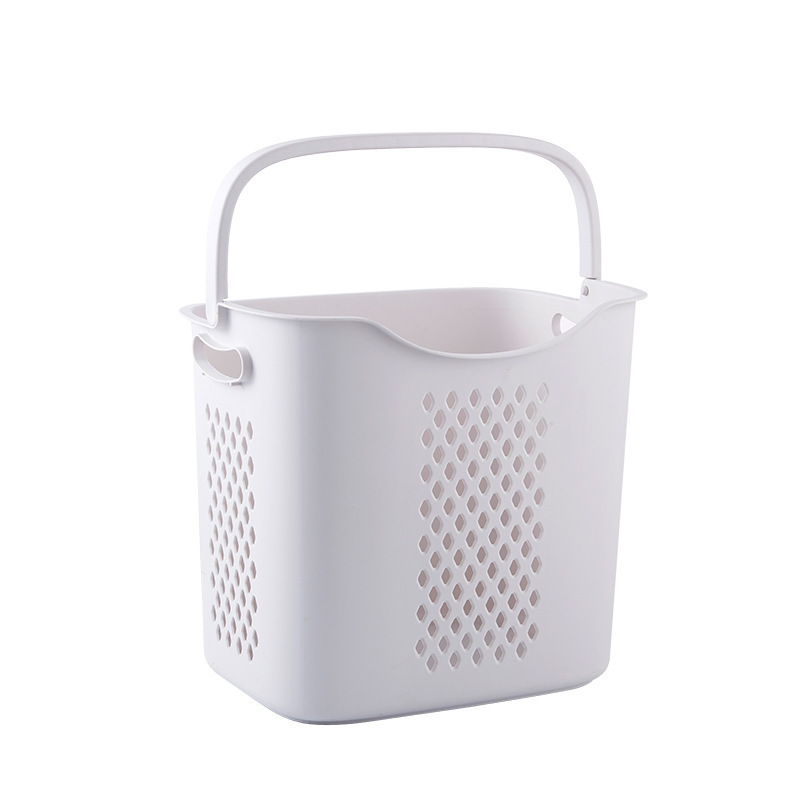 Hot Selling Detachable Plastic Laundry Basket with wheels Laundry Cart Bathroom Shelf Storage Basket