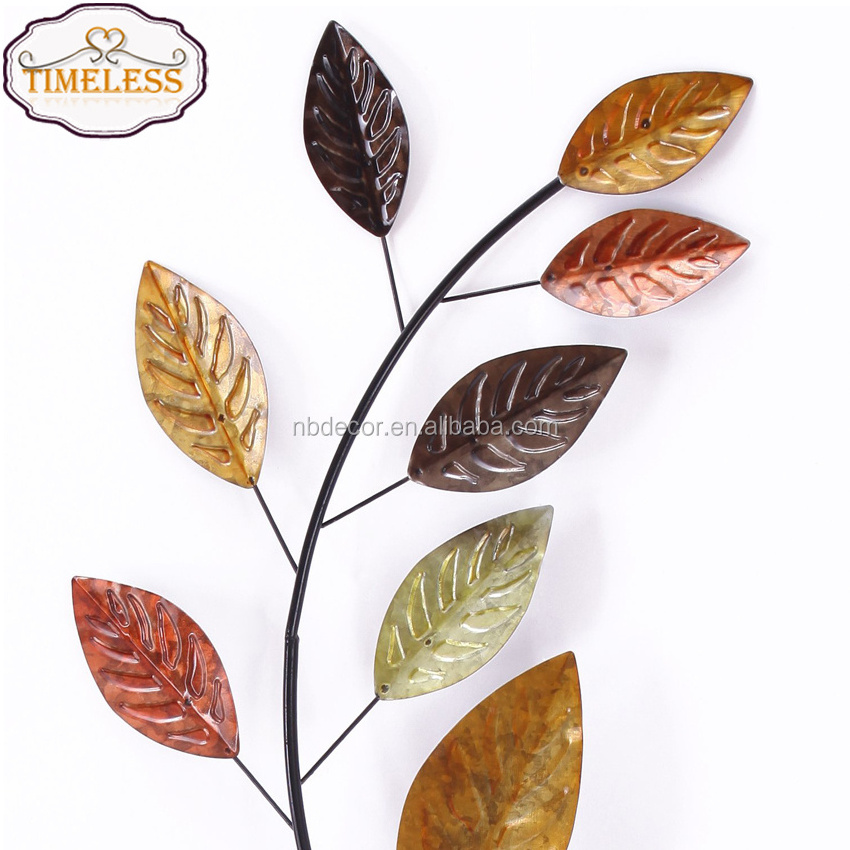 Factory New Design Tree Leaf Metal Wall Art Wall Decoration