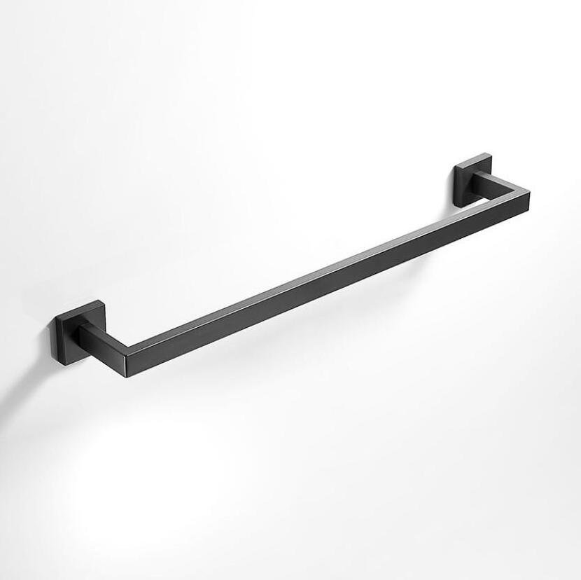 Conjunto de Hardware de Bano Matte Black Wall Mounted SS304 Stainless Steel Bathroom Hardware Set