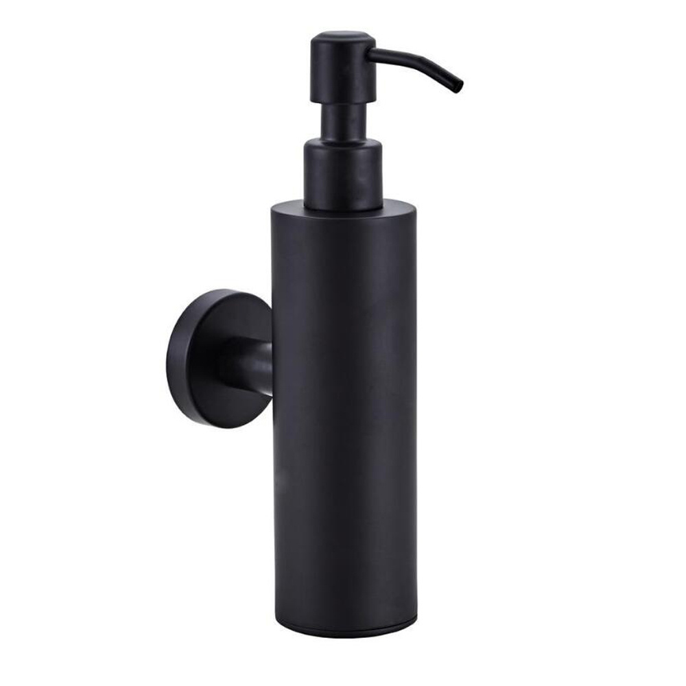 Square/round shape Matt Black wall mounted and table holding SS304 stainless steel hand liquid soap dispensers