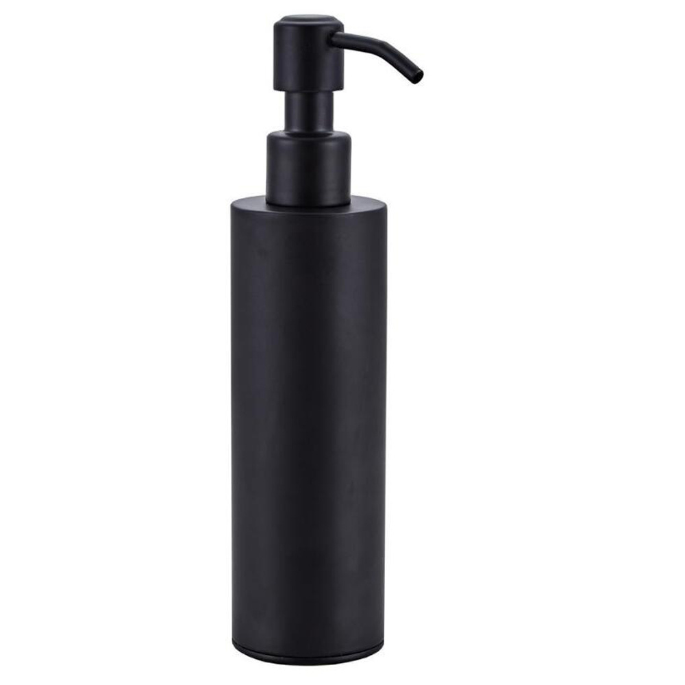 Square/round shape Matt Black wall mounted and table holding SS304 stainless steel hand liquid soap dispensers