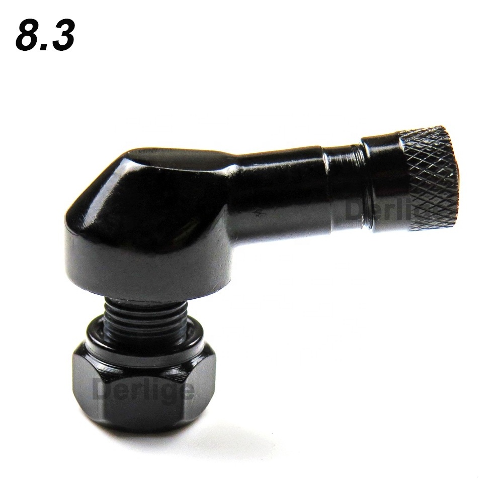 Tubeless tire valve stem 8.3mm aluminum alloy 90 degree right angle valve stem 8mm for motorcycle