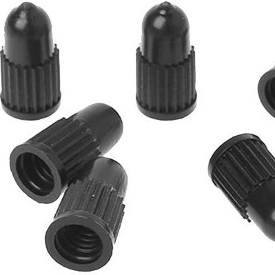 Original Plastic Presta Valve Stem Caps Black Use On Tubeless Presta/French Valves, Air Dust Cover Tyre Repair Kit for MTB