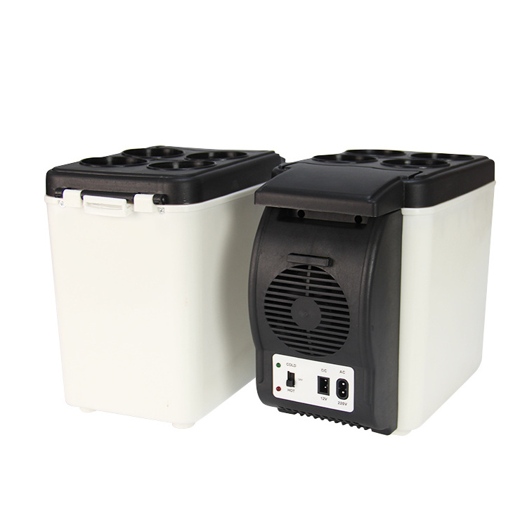 Household travel outdoor office 6L mini car fridge dorm small office cosmetic food beverage refrigerator frigo 12v car fridge