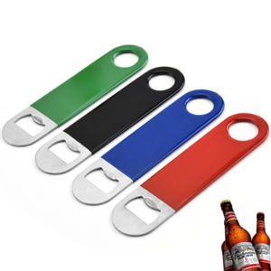 Wholesale Customized Stainless Steel Flat Beer Bottle Opener Vintage Bar Tools Handle Wine Beer Openers