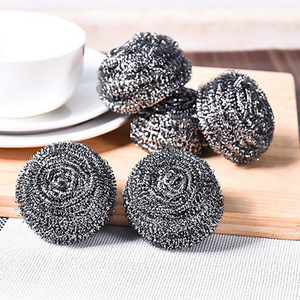 SUS410 Wire Dish Pot Kitchen Sink Cleaning Ball Washing Dishes Wool Scrubber Scouring Pads Stainless Steel Hot Sales 20 Grams