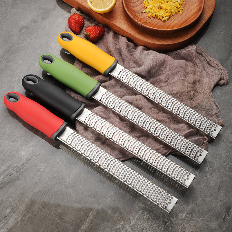 Best Sell Lemon Zester Manual Stainless Steel Parmesan Chocolate Fruit Nutmeg Vegetable Grater Heavy Duty Cheese Grater