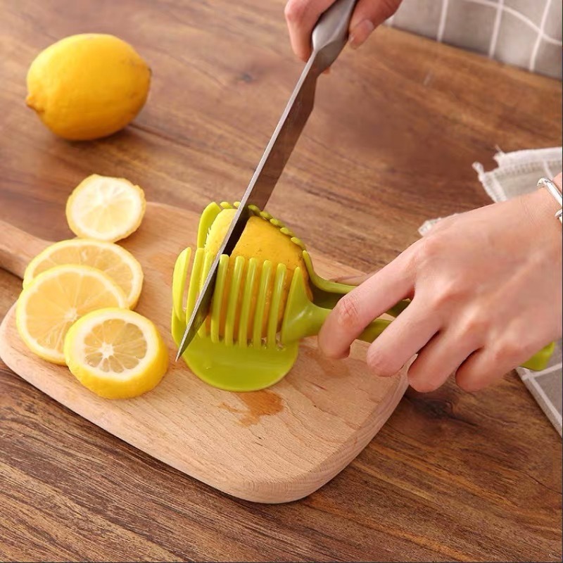 Hot Sales Tomato Slicers  Cutter holder onion Wedge Lime Fruit Vegetable Food Tong orange Lemon Tomato Slicer