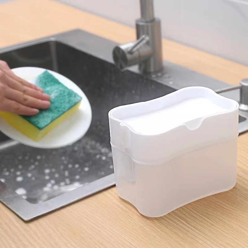 Kitchen brush Dishwashing liquid pressing box automatic dispenser press type liquid box dishwashing brush soap liquid box