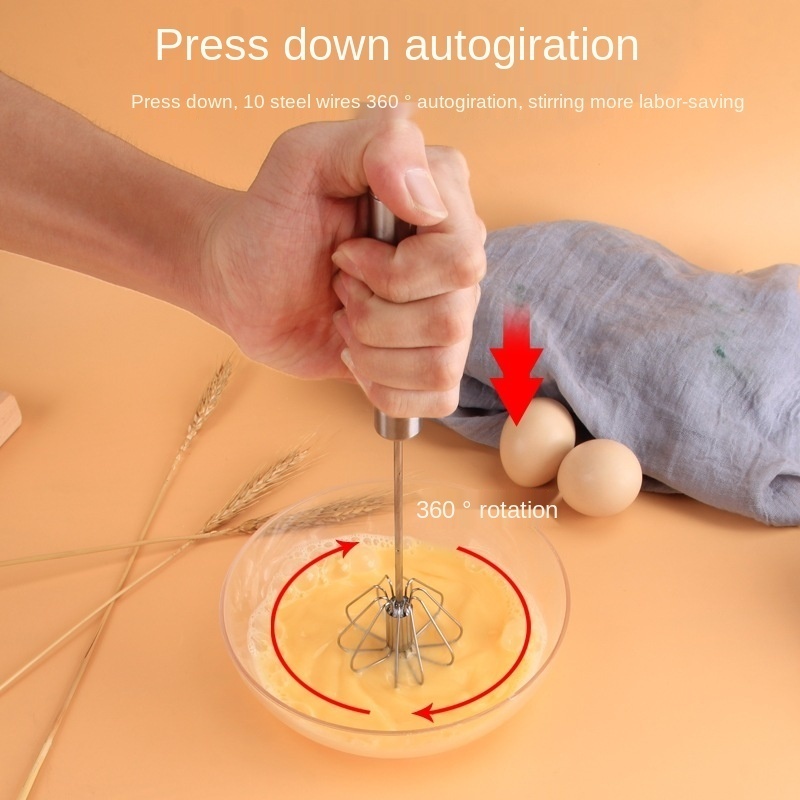 Hot Sale Stainless Steel Hand Stirrer Mixer Eggs Whisk Manual Frother Milk Cake Tools Mini Multifunctional Egg Beater