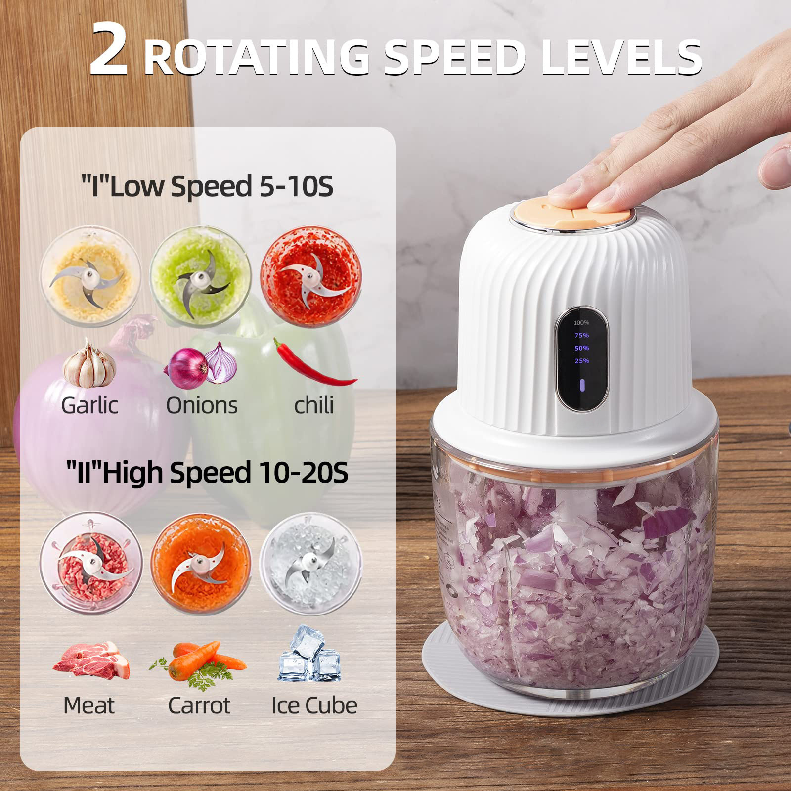 Meat Grinder Home Wireless Auxiliary Food Electric Small Cooking Machine Ground Vegetables Ground Meat Blender