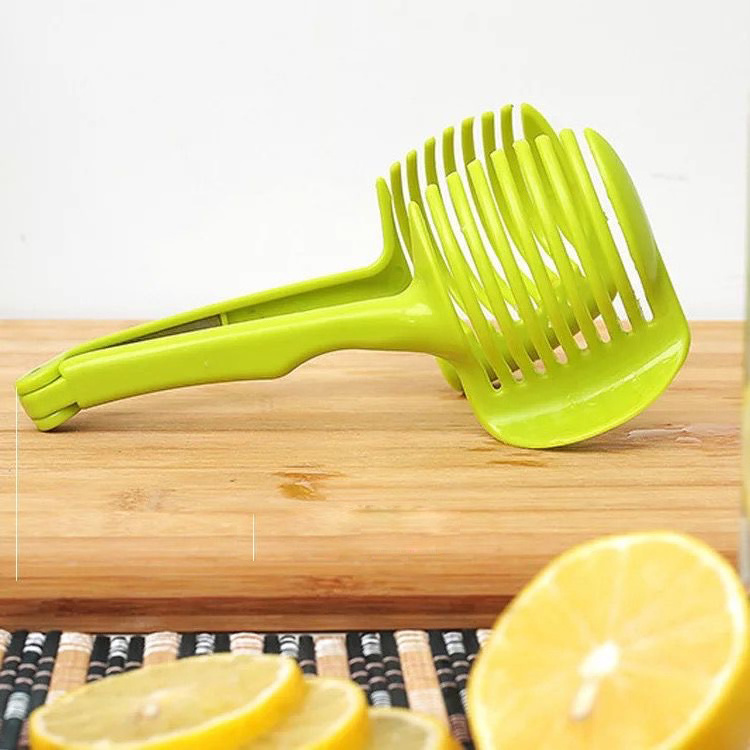 Hot Sales Tomato Slicers  Cutter holder onion Wedge Lime Fruit Vegetable Food Tong orange Lemon Tomato Slicer