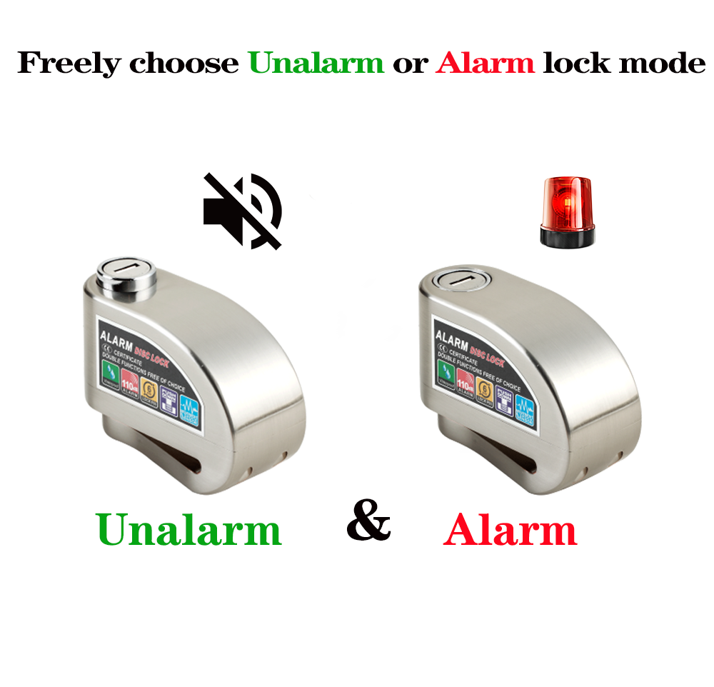 DF Alarm Disc Lock Hot Sale  Motorcycle alarm padlock  factory/manufacturer Security alarm lock cylinders bicycle lock