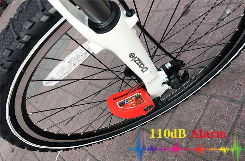 DF Alarm Disc Lock Hot Sale  Motorcycle alarm padlock  factory/manufacturer Security alarm lock cylinders bicycle lock