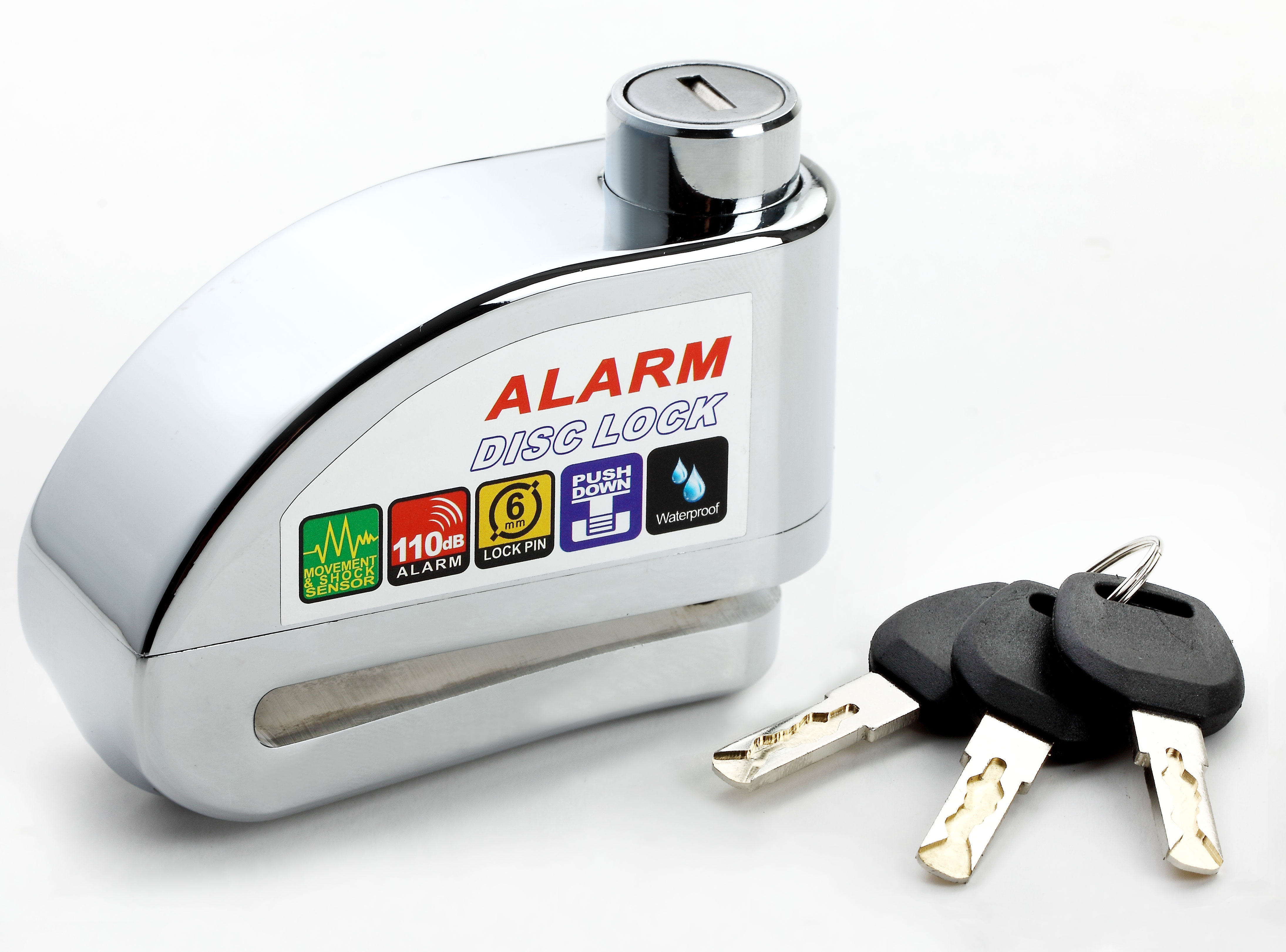 DF8303  customization Alarm Disc Brake Lock durable motorcycle parts and accessories aluminium alloy discs disc lock